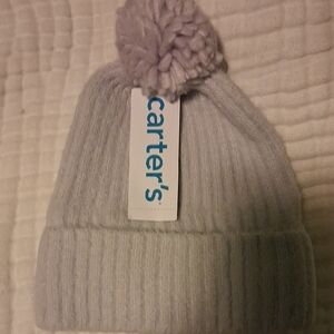 FREE with any purchase! NWT Carter's Light Purple Knit Beanie with Pom-Pom